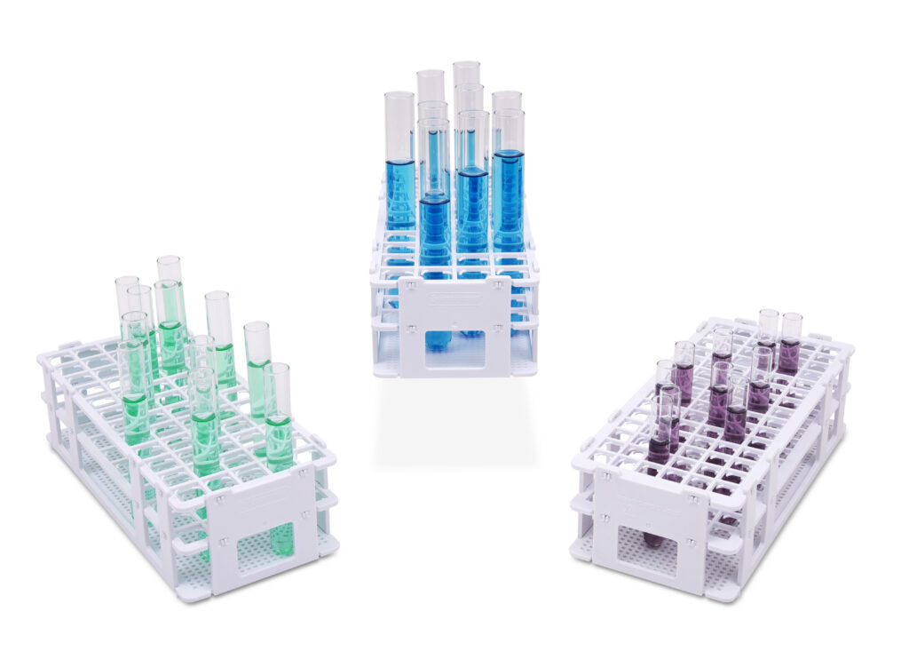 No-Wire Submersible Plastic Test Tube Grip Racks