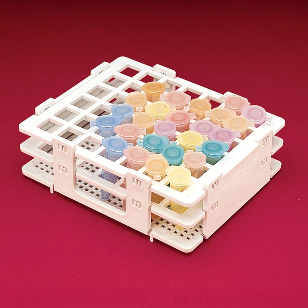 No-Wire Microcentrifuge Tube Racks