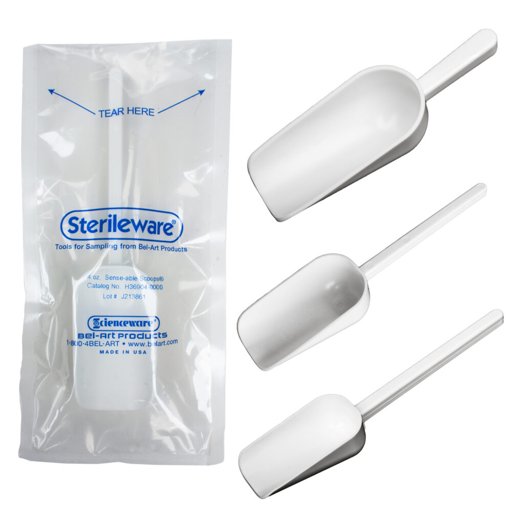 Sterileware Sterile Sampling Scoops – White
