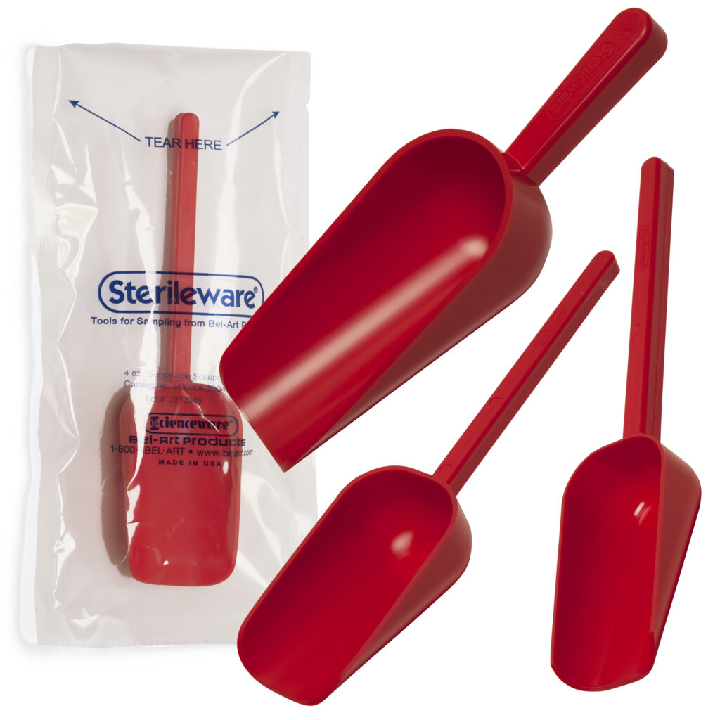 Sterileware Sterile Sampling Scoops – Red