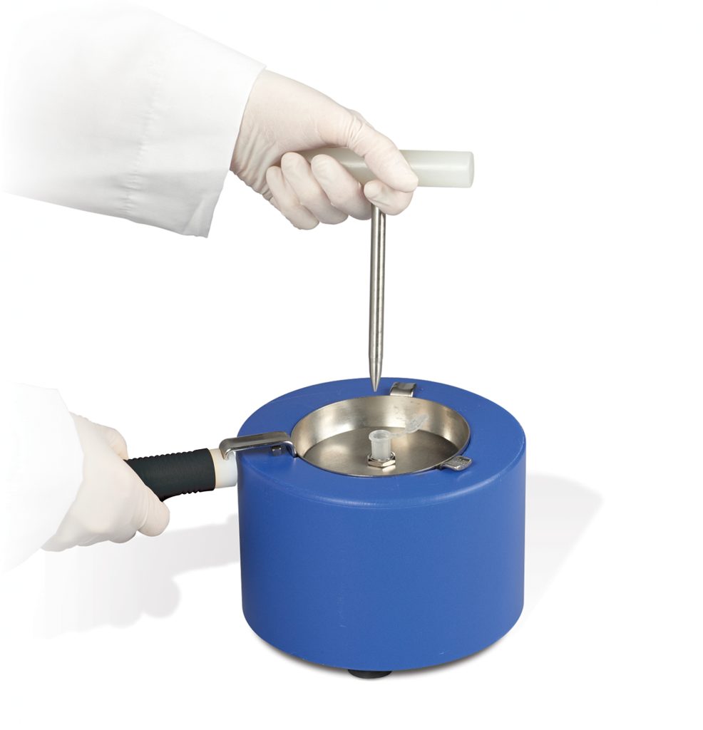 Liquid Nitrogen Cooled Mini Mortar & Pestle Set