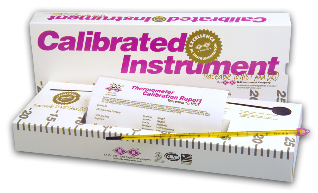 H-B Easy-Read Individually Calibrated Environmentally Friendly Liquid-in-Glass Laboratory Thermometers