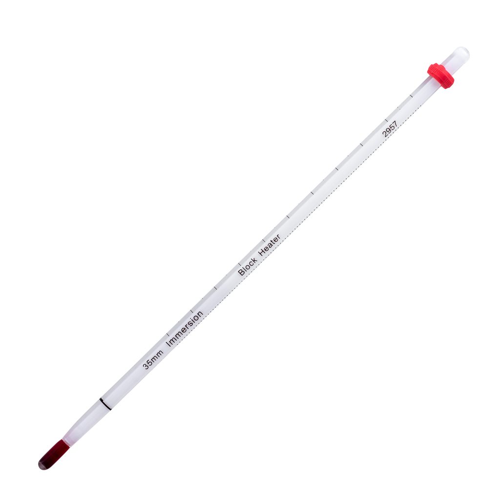 H-B DURAC® Dry Block/Incubator Liquid-in-Glass Thermometers, Organic Liquid Fill