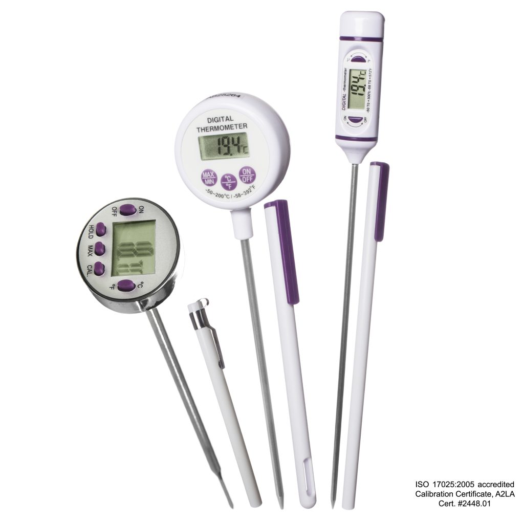 H-B DURAC® Calibrated Electronic Stainless Steel Stem Thermometers