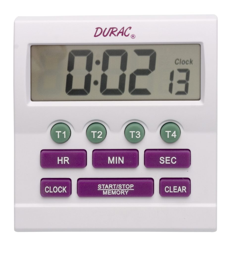 H-B DURAC® 4-Channel Electronic Timer & Clock with Certificate of Calibration