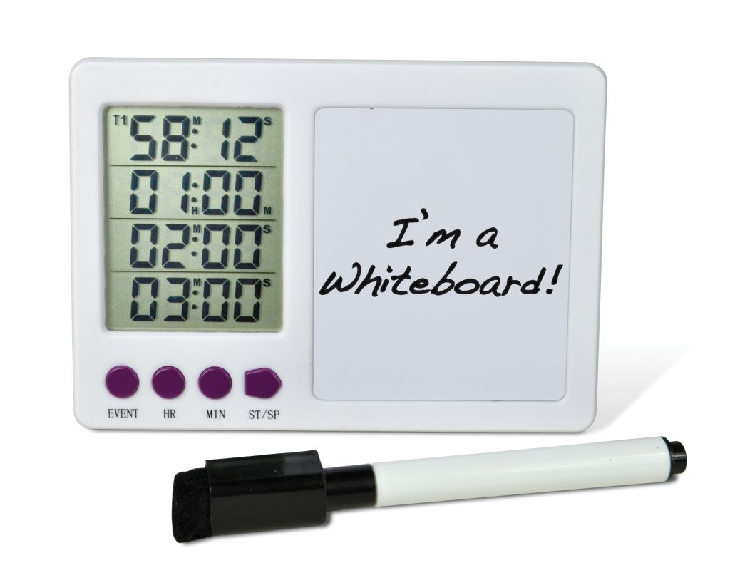 H-B DURAC® 4-Channel Electronic Timer with Whiteboard & Certificate of Calibration