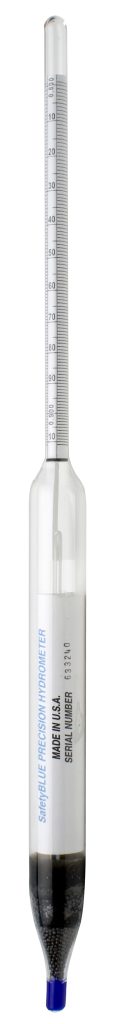 H-B DURAC® Safety Specific Gravity / Relative Density (G/cm3) Combined Form Thermo-Hydrometers; Traceable to NIST