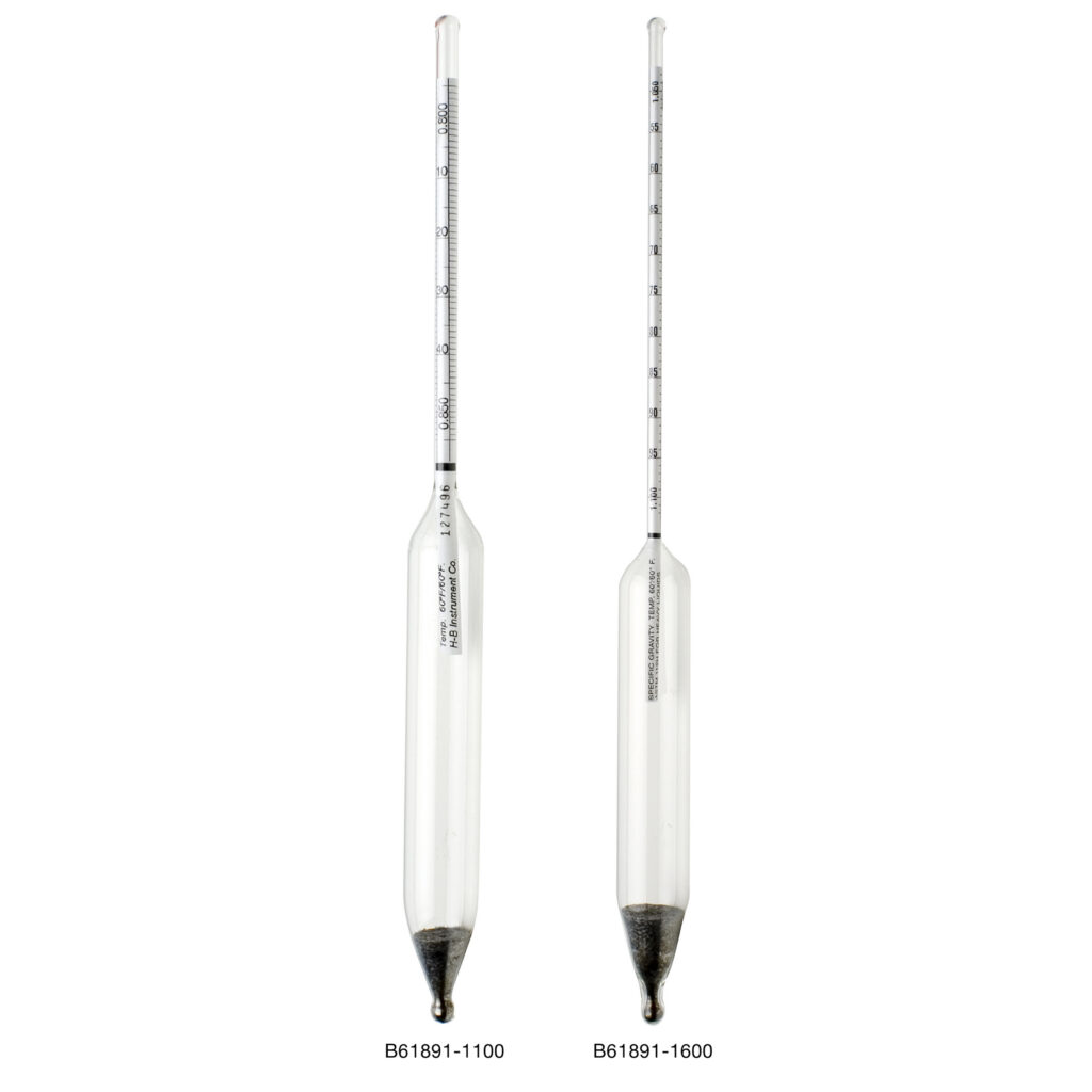 H-B DURAC® Specific Gravity ASTM Hydrometers; Traceable to NIST