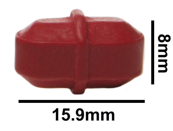 SP Bel-Art Spinbar Teflon Octagon Magnetic Stirring Bar; 15.9 x 8mm, Red