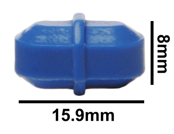 SP Bel-Art Spinbar Teflon Octagon Magnetic Stirring Bar; 15.9 x 8mm, Blue