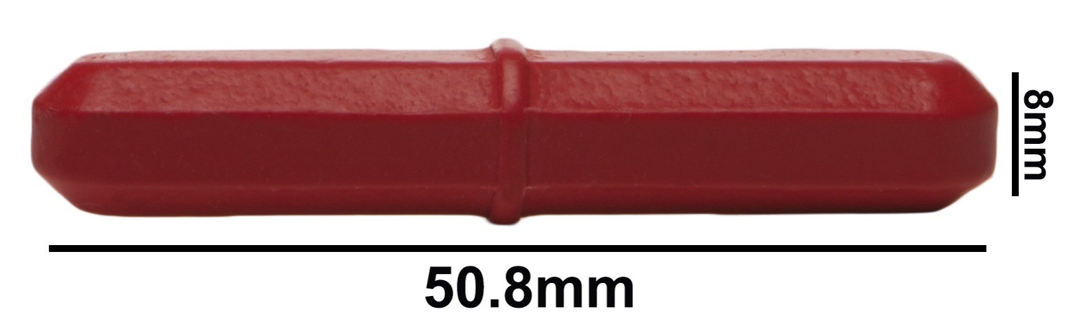 SP Bel-Art Spinbar Teflon Octagon Magnetic Stirring Bar; 50.8 x 8mm, Red