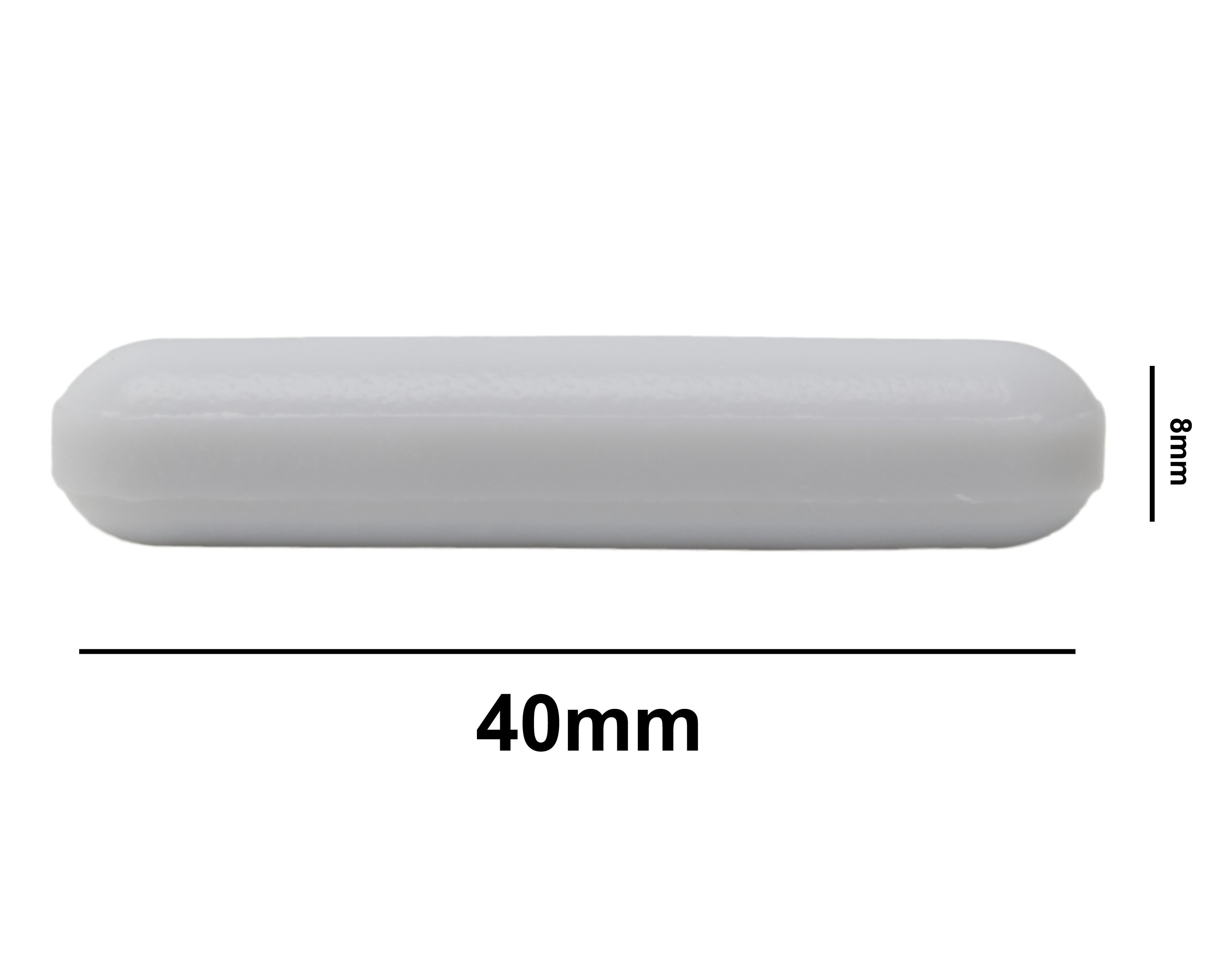 SP Bel-Art Spinbar Teflon Polygon Magnetic Stirring Bar; 40 x 8mm, White, without Pivot Ring