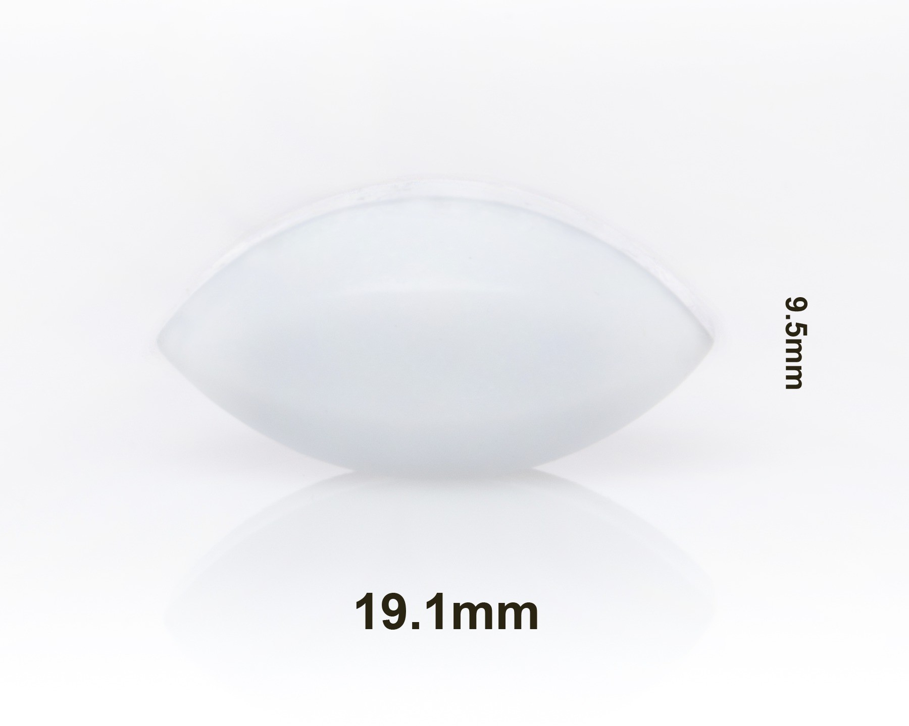SP Bel-Art Spinbar Teflon Elliptical (Egg-Shaped) Magnetic Stirring Bar; 19.1 x 9.5mm, White