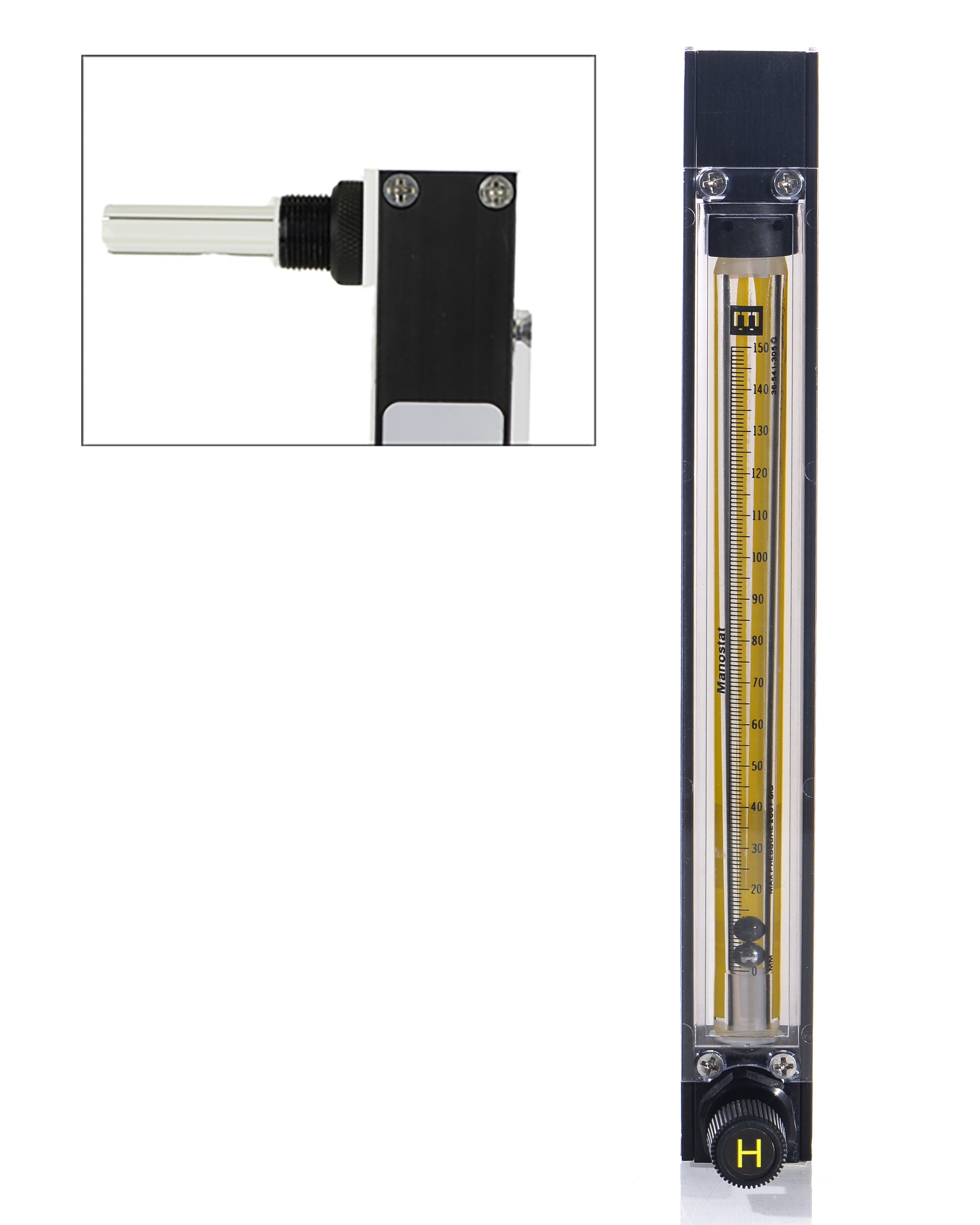 SP Bel-Art Riteflow PTFE Mounted Flowmeter; 65mm Scale, Size 4