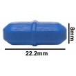 SP Bel-Art Spinbar Teflon Octagon Magnetic Stirring Bar; 22.2 x 8mm, Blue