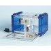 SP Bel-Art Secador Clear 4.0 Horizontal Auto-Desiccator Cabinet with Blue End-Caps; 100V, 1.9 cu. ft.