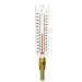 SP Bel-Art, H-B DURAC Hot Water/Refrigerant Line Liquid-In-Glass Straight Thermometer; 5 to 120C (40 to 260F), Steel Well, Organic Liquid Fill