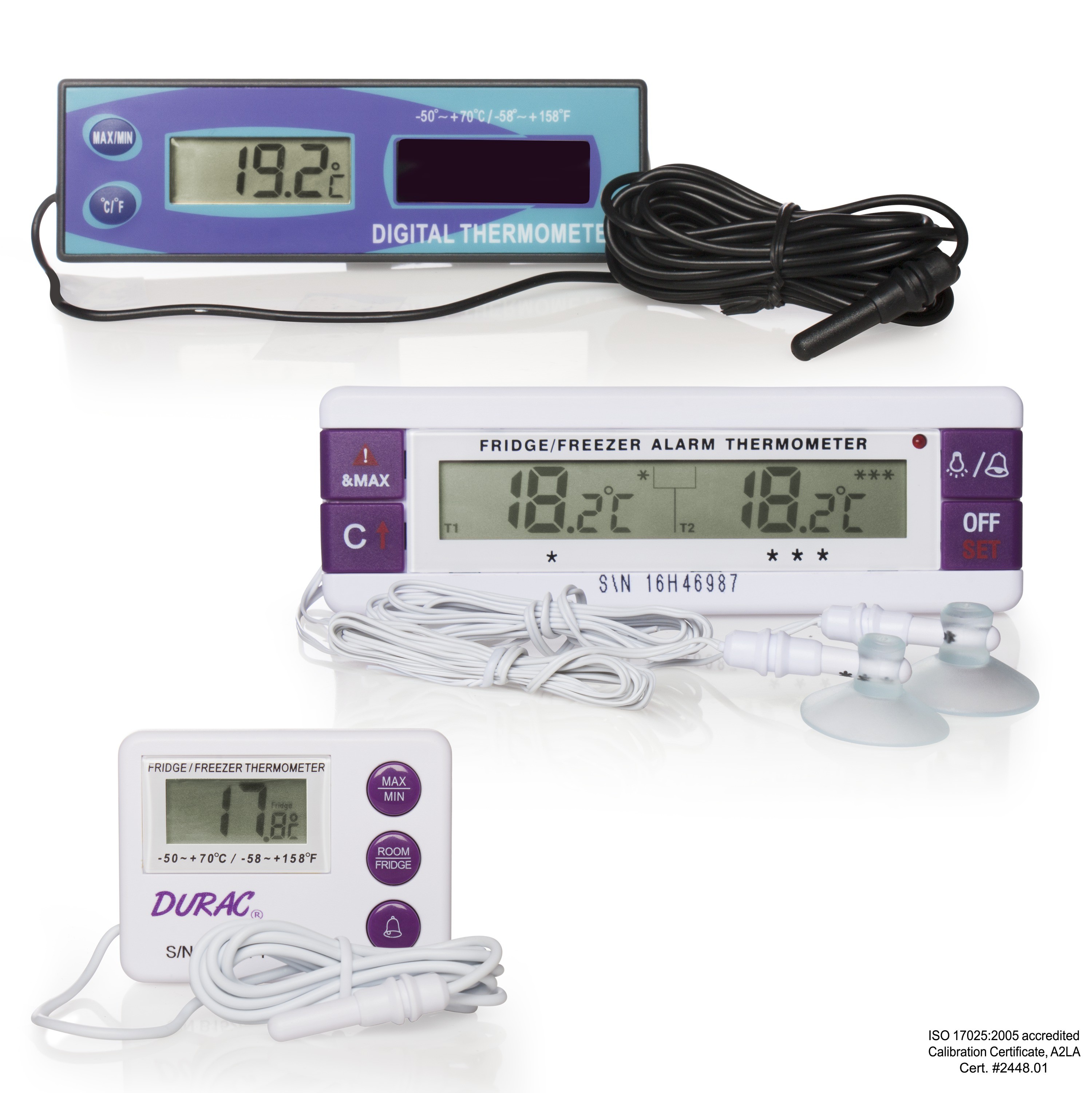 03100 Waterproof Digital Shower Thermometer 0 ~ 69°C Alarm Alert