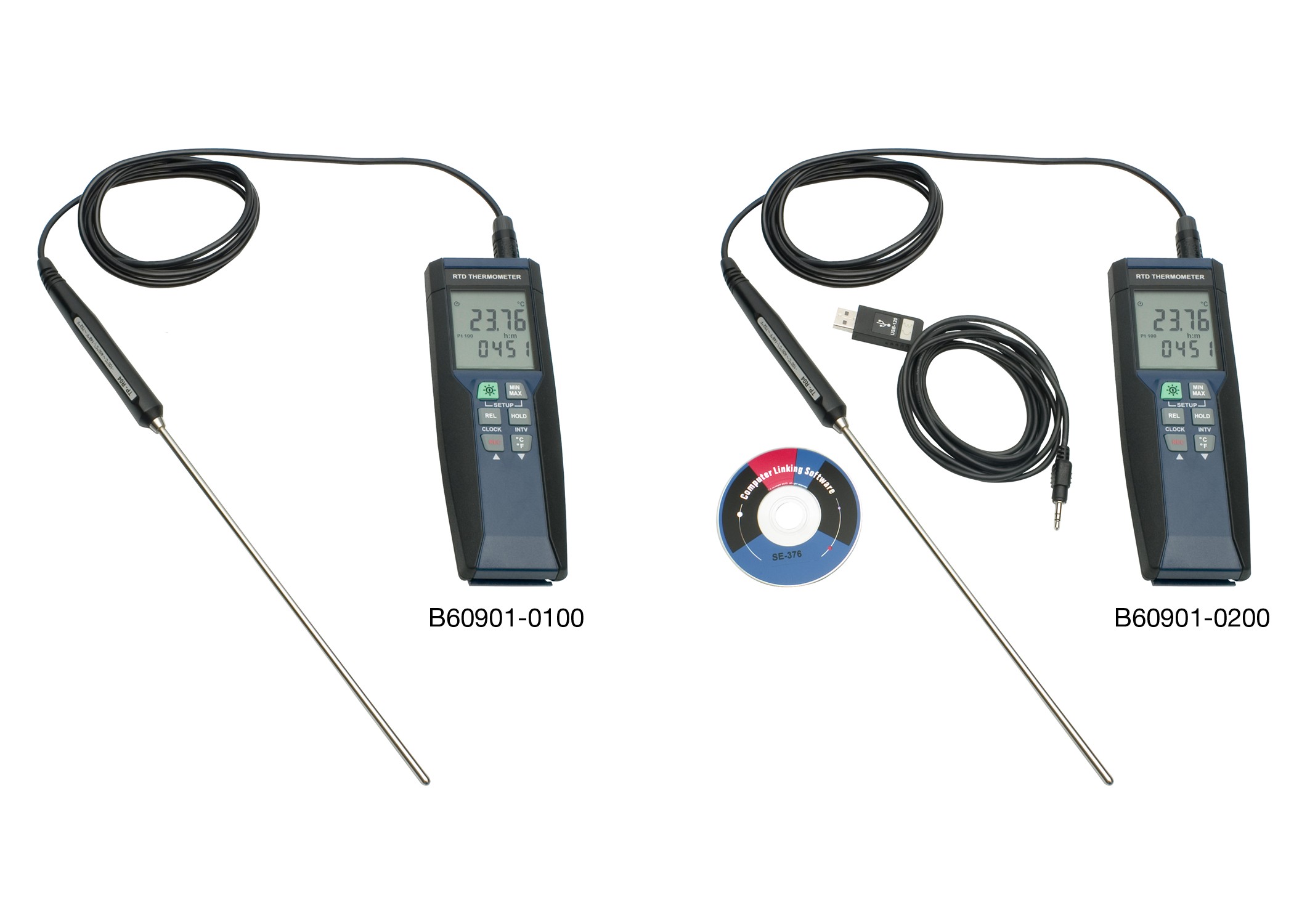 SP Bel-Art, H-B DURAC High Temp Precision RTD Thermometer and Thermometer  / Data Logger with Individual Calibration Report; -100 to 400°C (-148 to  752°F)