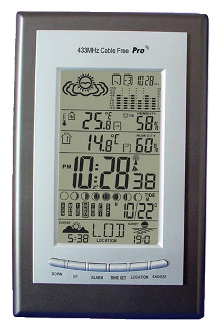 SP Bel-Art, SP Bel-Art, H-B DURAC Indoor/Outdoor Weather Station with Moon  Phases, Temperature Trend, and Comfort Index Icons